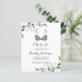 Papier BUDGET Eucalyptus Lingerie Douche Invitation (Debout devant)