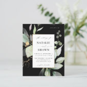 Papier Budget Eucalyptus Lumineuse Or Vert Mariage Noir (Debout devant)