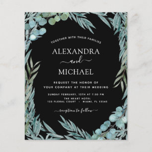 Papier Budget Eucalyptus Mariage botanique de verdure