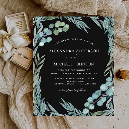 Papier Budget Eucalyptus Mariage botanique de verdure