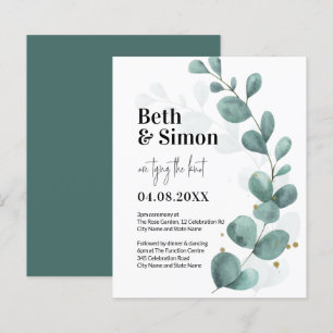 Papier Budget Eucalyptus Mariage d'aquarelle verte