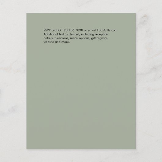 Papier BUDGET Eucalyptus Mariage de verdure (Dos)