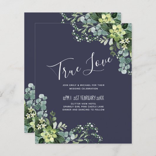 Papier BUDGET Eucalyptus Mariage de verdure (Devant / Derrière)