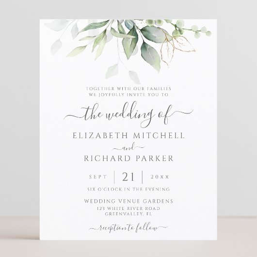 Papier Budget Eucalyptus Mariage de verdure