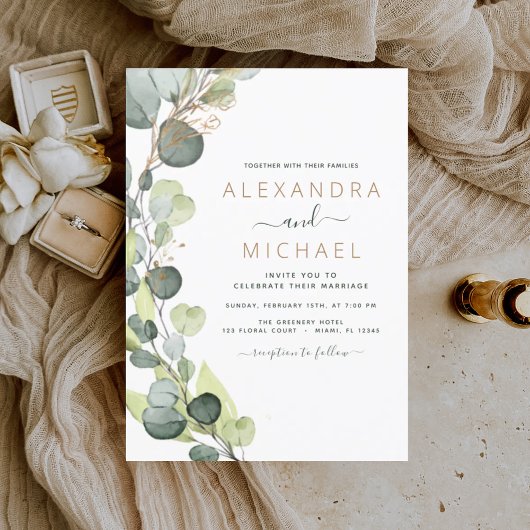 Papier Budget Eucalyptus Mariage de verdure botanique