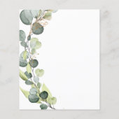 Papier Budget Eucalyptus Mariage de verdure botanique (Dos)