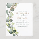 Papier Budget Eucalyptus Mariage de verdure botanique (Devant)