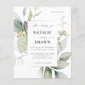 Papier Budget Eucalyptus Mariage de verdure or brillant (Devant)