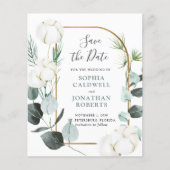 Papier Budget Eucalyptus Mariage d'hiver Enregistrer la d (Devant)