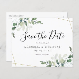 Papier Budget Eucalyptus Mariage Enregistrer La Date Cart