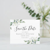 Papier Budget Eucalyptus Mariage Enregistrer La Date Cart (Debout devant)