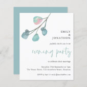 Papier Budget Eucalyptus Mariage Invitation de soirée (Devant / Derrière)