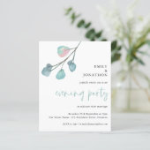 Papier Budget Eucalyptus Mariage Invitation de soirée (Debout devant)