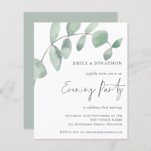 Papier Budget Eucalyptus Mariage Invitation soirée