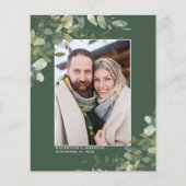 Papier Budget Eucalyptus Mariage Photo Enregistrer la dat (Devant)