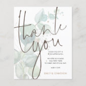 Papier Budget Eucalyptus Mariage photo Merci (Devant)