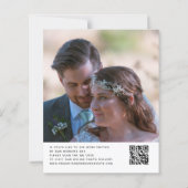 Papier Budget Eucalyptus Mariage Photo QR Code Merci (Dos)