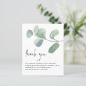 Papier Budget Eucalyptus Mariage Photo QR Code Merci (Debout devant)