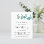 Papier BUDGET Eucalyptus Mariage Soirée Invitation (Debout devant)