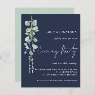 Papier Budget Eucalyptus Mariage Soirée Partie Marine Ble