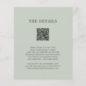 Papier Budget Eucalyptus Monogramme Faire-part de mariage (Dos)