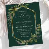 Papier Budget Eucalyptus Olive Emerald Mariage vert émera