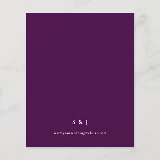 Papier Budget Eucalyptus Olive Vert pourpre Mariage (Dos)