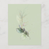 Papier Budget Eucalyptus Or Calligraphie Mariage Fête (Dos)