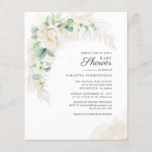 Papier Budget Eucalyptus Pampas Grass Baby shower fille