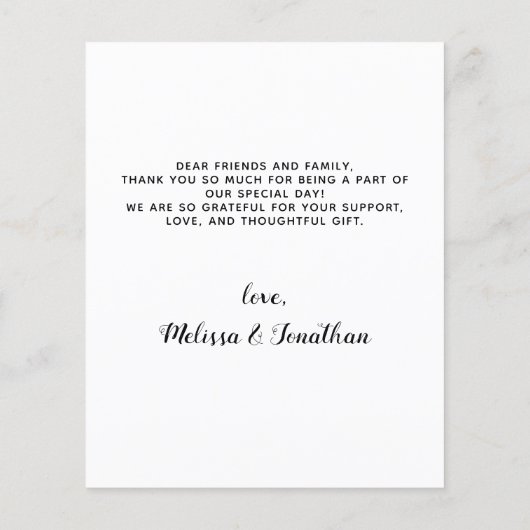 Papier Budget Eucalyptus Pet Photo Chien Mariage de Merci (Dos)