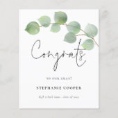 Papier Budget Eucalyptus Photo 2023 Félicitations Graduat (Devant)