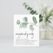 Papier Budget Eucalyptus Photo Engagement Invitation (Debout devant)