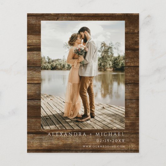 Papier Budget Eucalyptus Photo Mariage campagnard rustiqu (Dos)