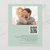 Papier Budget Eucalyptus Photo QR Code Faire-part de mari (Dos)