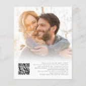 Papier BUDGET Eucalyptus Photo QR Code Mariage Invitation (Dos)