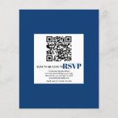 Papier BUDGET eucalyptus QR code bleu faire-part de maria (Dos)