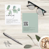 Papier BUDGET Eucalyptus QR Code de code de mariage invit