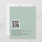 Papier BUDGET Eucalyptus QR Code de code de mariage invit (Dos)