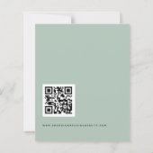Papier BUDGET Eucalyptus QR Code de code de mariage RSVP (Dos)