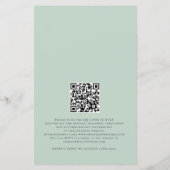 Papier BUDGET Eucalyptus QR Code Faire-part de mariage (Dos)