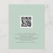Papier BUDGET Eucalyptus QR Code Faire-part de mariage (Dos)