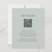 Papier Budget Eucalyptus QR Code Monogramme Mariage Invit (Dos)