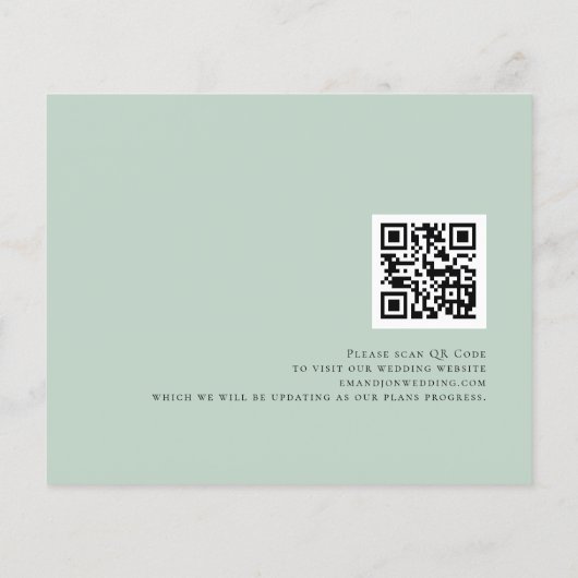 Papier Budget Eucalyptus QR Code Sage Ivory Enregistrer L (Dos)