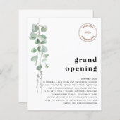 Papier Budget Eucalyptus QR Code Store Grand Ouverture Lo (Devant / Derrière)