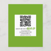 Papier BUDGET eucalyptus QR code vert faire-part de maria (Dos)