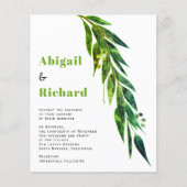 Papier BUDGET eucalyptus QR code vert faire-part de maria (Devant)