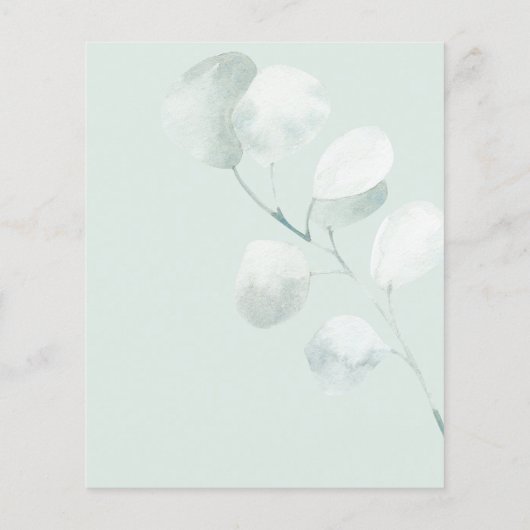 Papier Budget Eucalyptus QR Mariage Invitation de soirée (Dos)