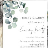 Papier Budget Eucalyptus QR Mariage Soirée Invitation