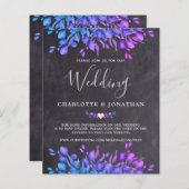 Papier Budget Eucalyptus Russe Ardoise QR Code Mariage In (Devant / Derrière)