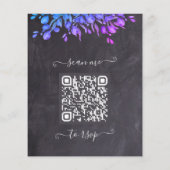 Papier Budget Eucalyptus Russe Ardoise QR Code Mariage In (Dos)